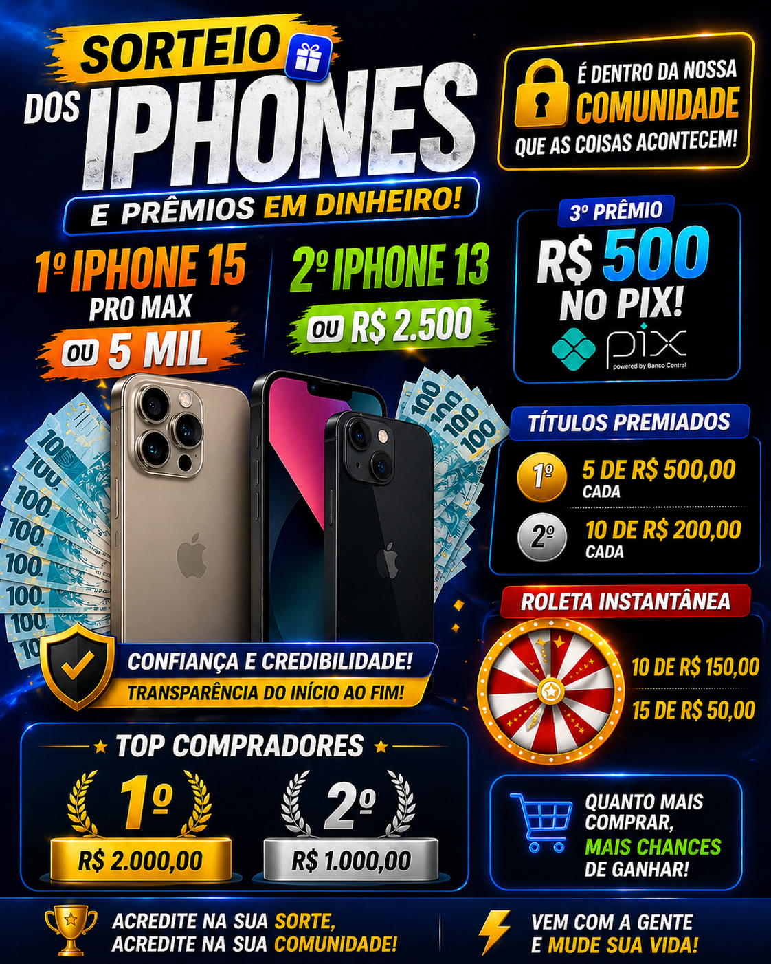 IPHONE 15 PRO MAX OU 5MIL